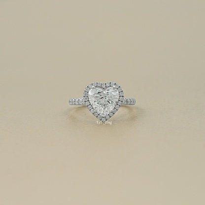 Halo With Accent Diamond Engagement Ring