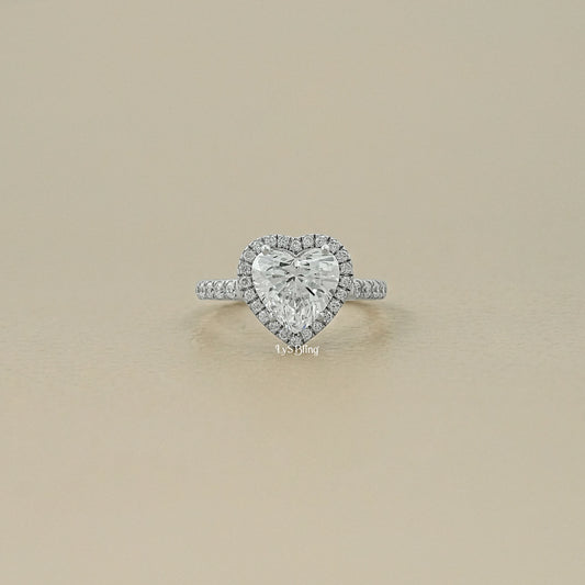 Halo With Accent Diamond Engagement Ring