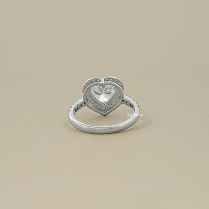 Halo With Accent Diamond Engagement Ring