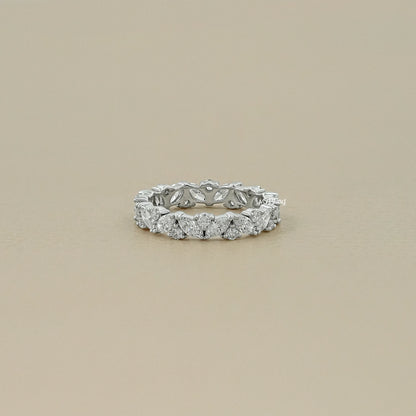 Marquise And Round Lab Diamond Eternity Wedding Band
