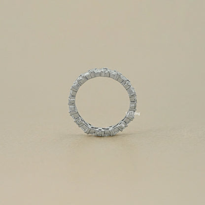 Marquise And Round Lab Diamond Eternity Wedding Band