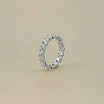 Marquise And Round Lab Diamond Eternity Wedding Band