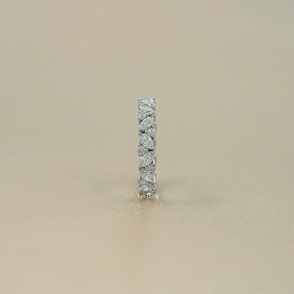 Marquise And Round Lab Diamond Eternity Wedding Band