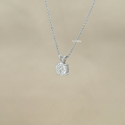 Brilliant Cut Round Lab Diamond Solitaire Pendant