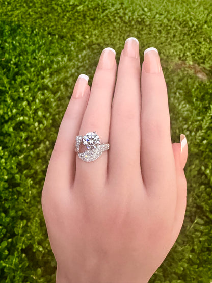 Aurora Wave™ Lab Diamond Ring V235