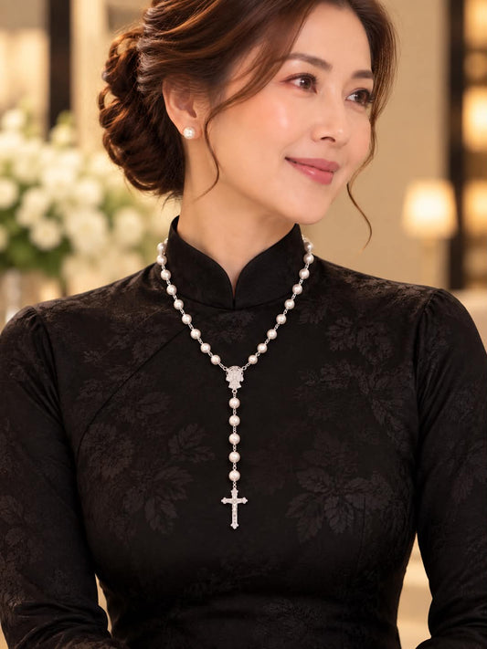 Eternal Faith Pearl Necklace V131