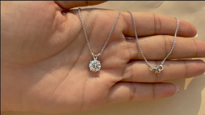Brilliant Cut Round Lab Diamond Solitaire Pendant