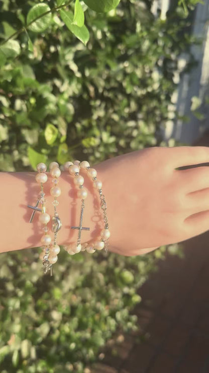 Pearl Cross Bracelet V130