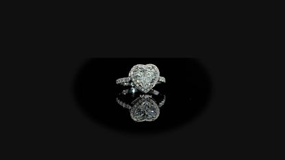 Halo With Accent Diamond Engagement Ring