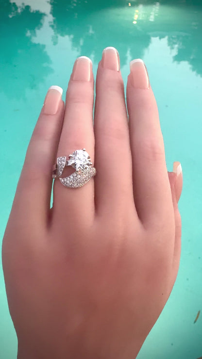 Aurora Wave™ Lab Diamond Ring V235